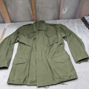 Golden Mfg Co US Military Jacket Men Medium Long Grn Field Cold Weather VTG 1985